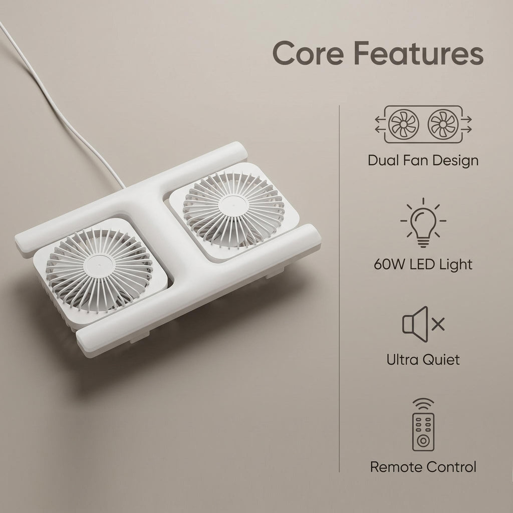 Moderni LED stropni ventilator sa svjetlom 2 u 1 - s daljinskim upravljačem ❄️💡🌀🏠