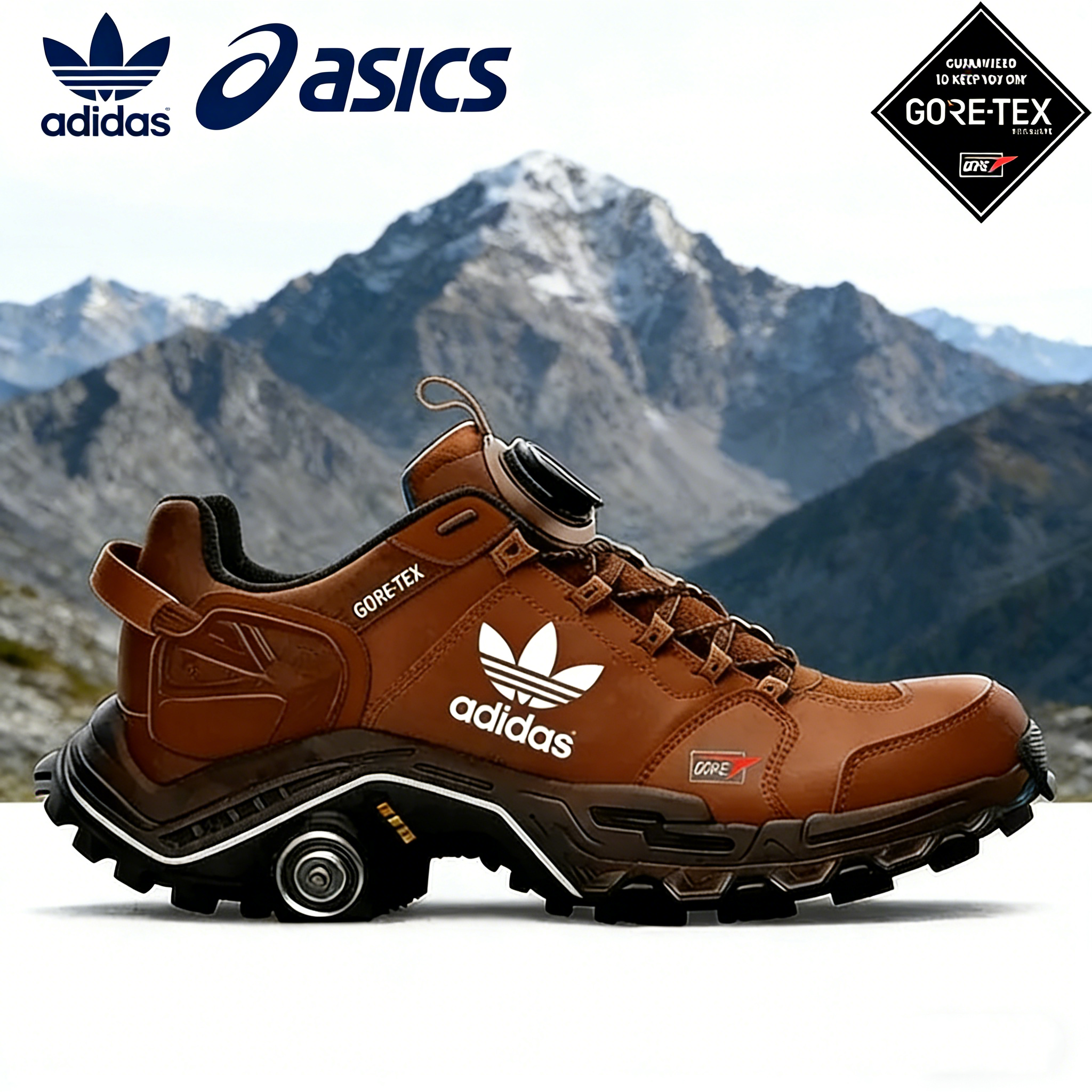 Τα τελευταία 50 ζευγάρια κάλτσες🎁adidas × asics GORE-TEX παπούτσια πεζοπορίας – γρήγορο κούμπωμα και αντιολισθητική σόλα