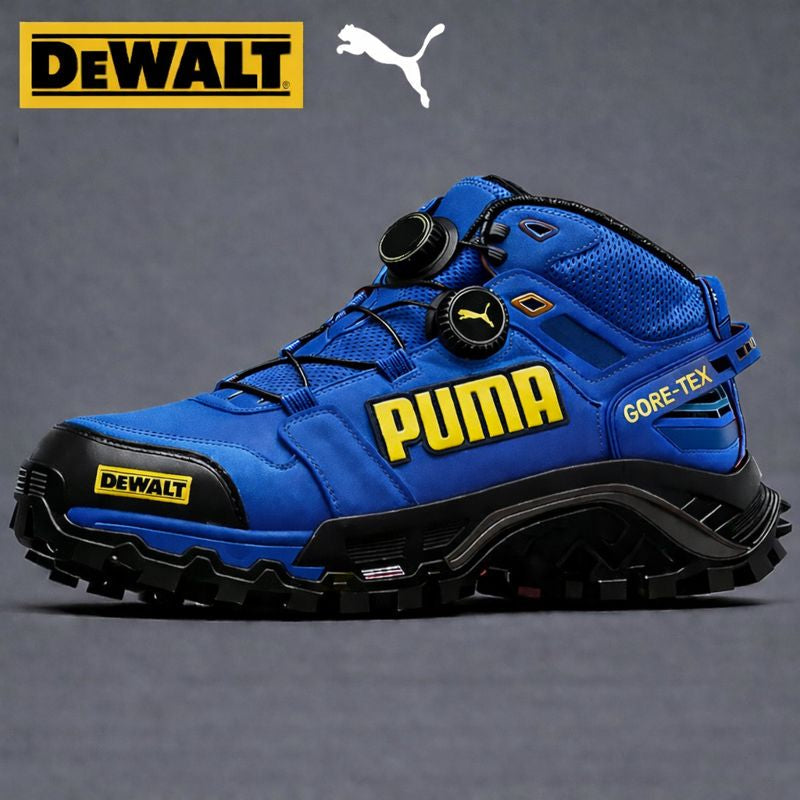 Posljednjih 50 pari čarapa🎁 Vodootporne i prozračne muške radne i planinarske cipele marki PUMA® i DEWALT idealne su za posao i aktivnosti na otvorenom.