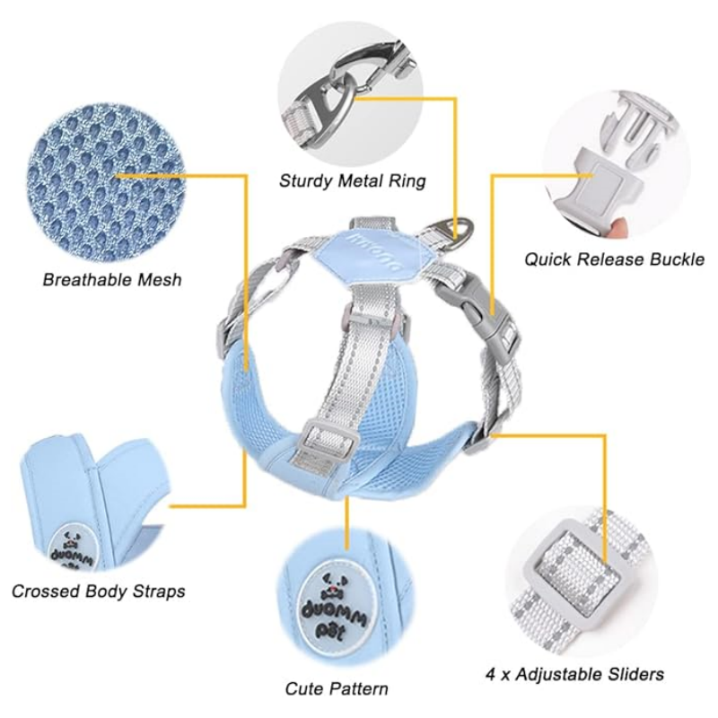 Set oprsnice i povodca za pse u obliku slova X protiv povlačenja