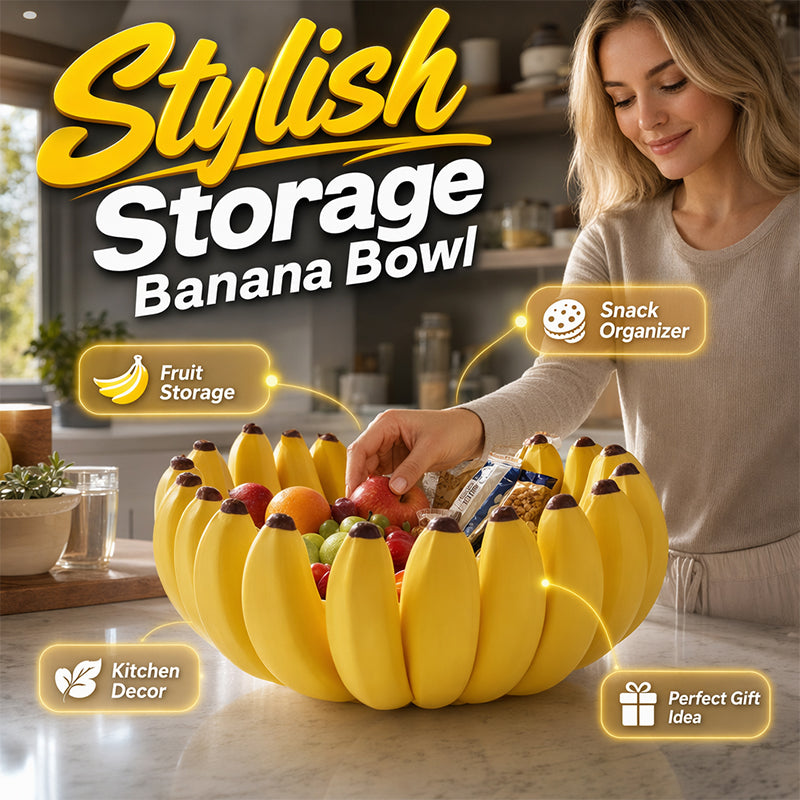 🍌 3D zdjela za banane 2 u 1 - zdjela za voće i praktični kuhinjski organizator